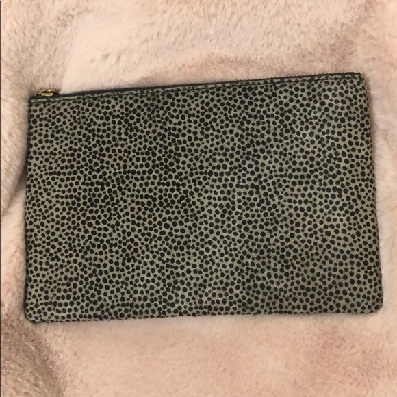 Madewell Handbags - NWT Madewell Calf Hair and Leather Pouch Clutch